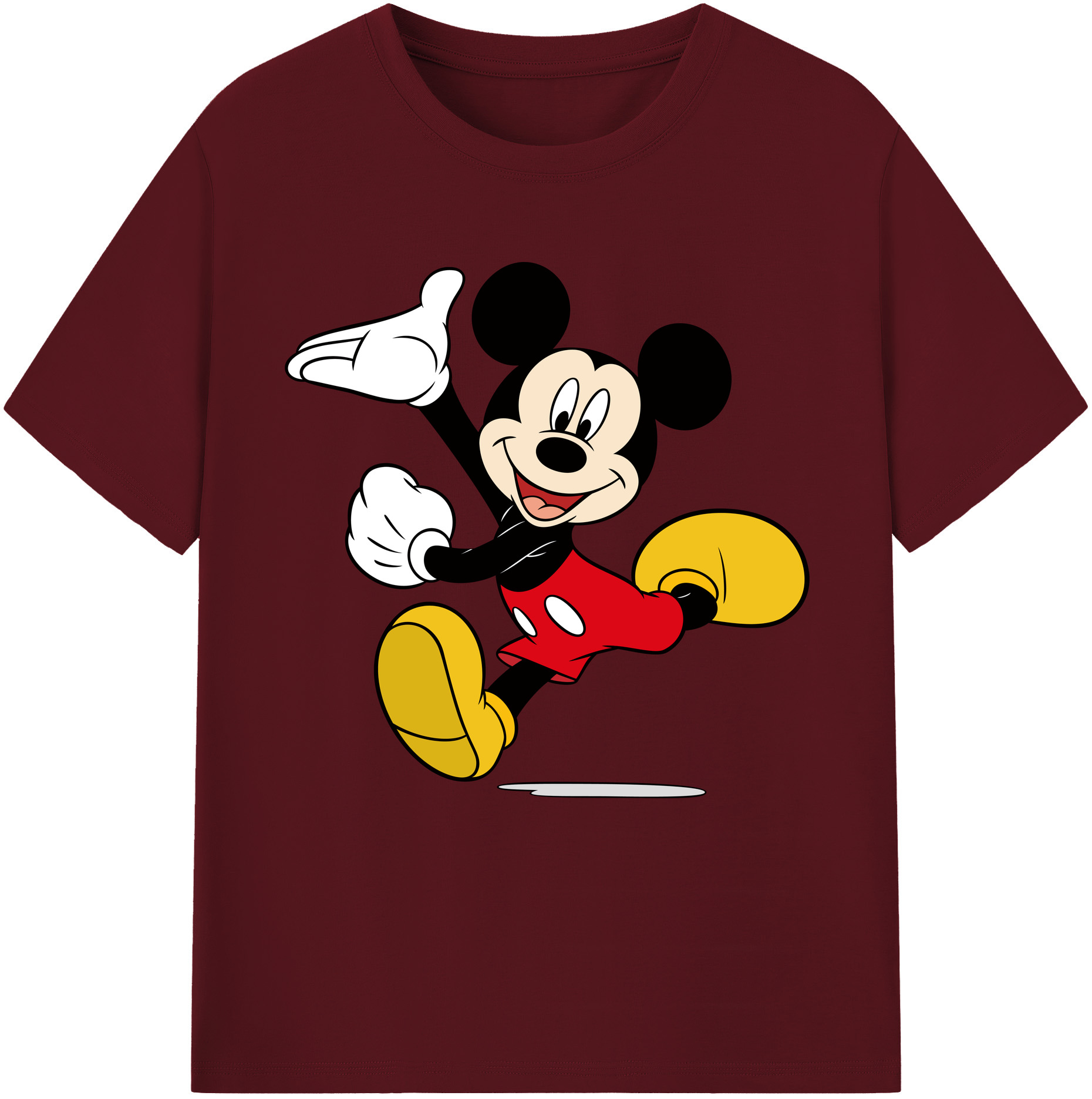 （画像用） ミッキーマウス Mickey Mouse 綿100％半袖Tシャツ（フロントプリント）